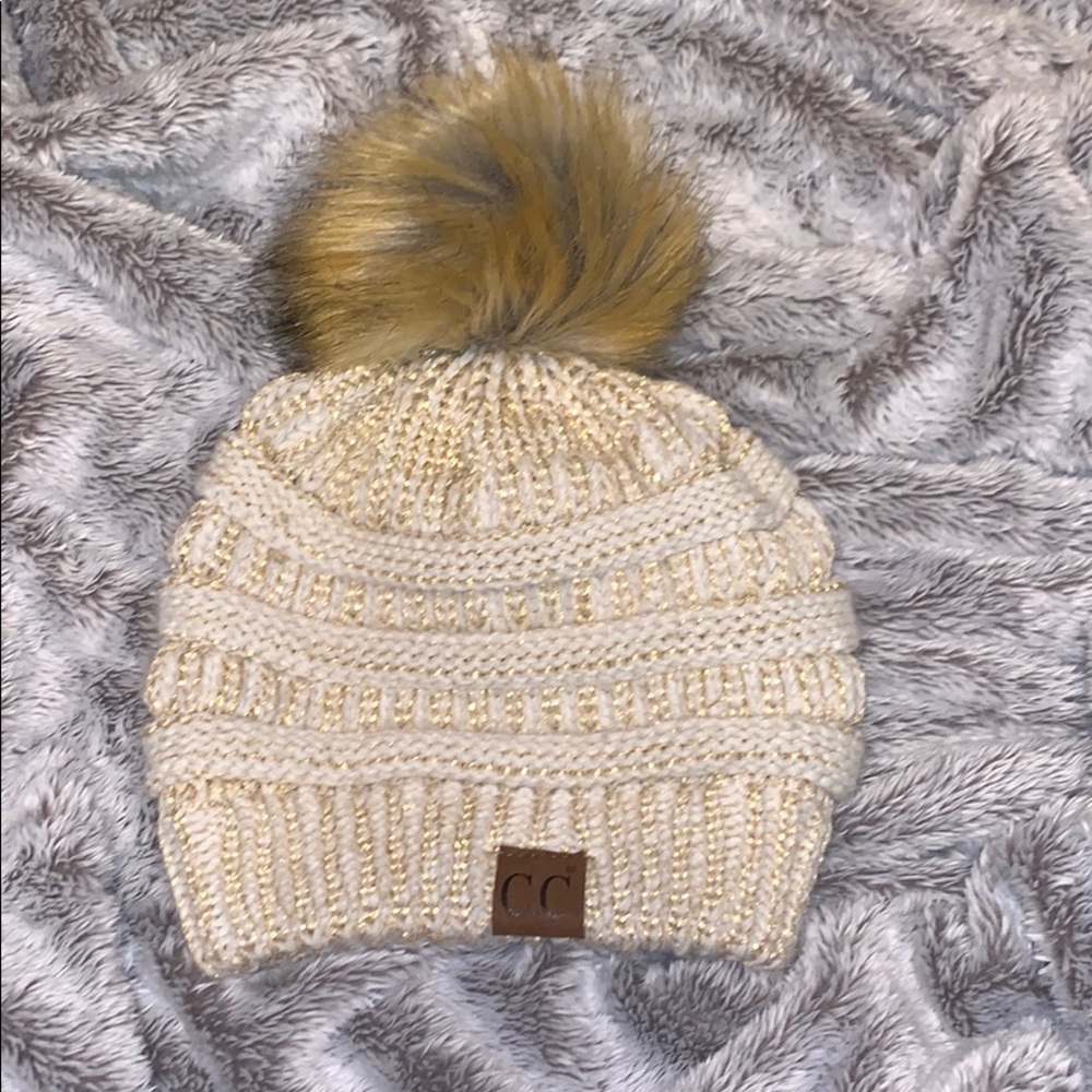 C.C cable knit warm beanie